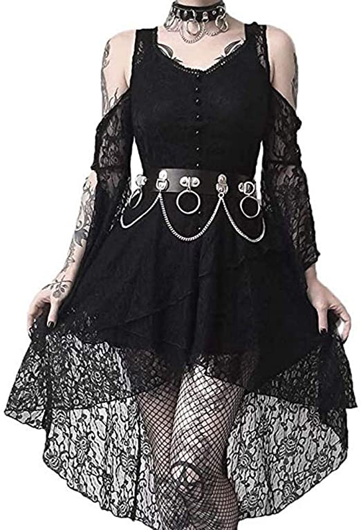 Plus Size Lace Gothic Dresses for Women Special Occasion Ruffle .