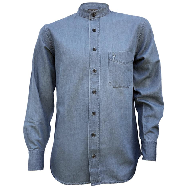 Light Blue Tencel Denim Grandfather Shirt | Amazon Sponsored Bra