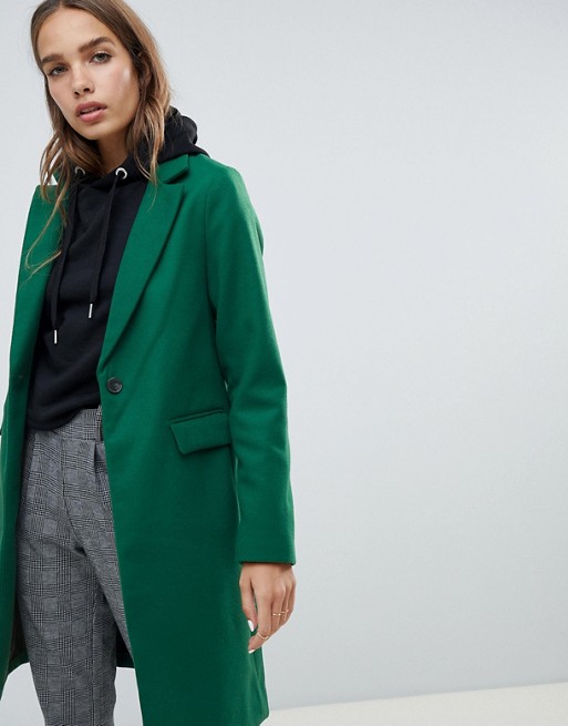 New Look tailored coat in green | AS