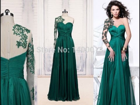 Top 100 beautiful green evening dress for women - YouTu