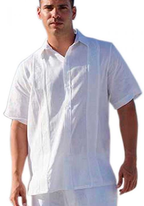Short Sleeve. No pockets. Wedding Guayabera Shirt. Line