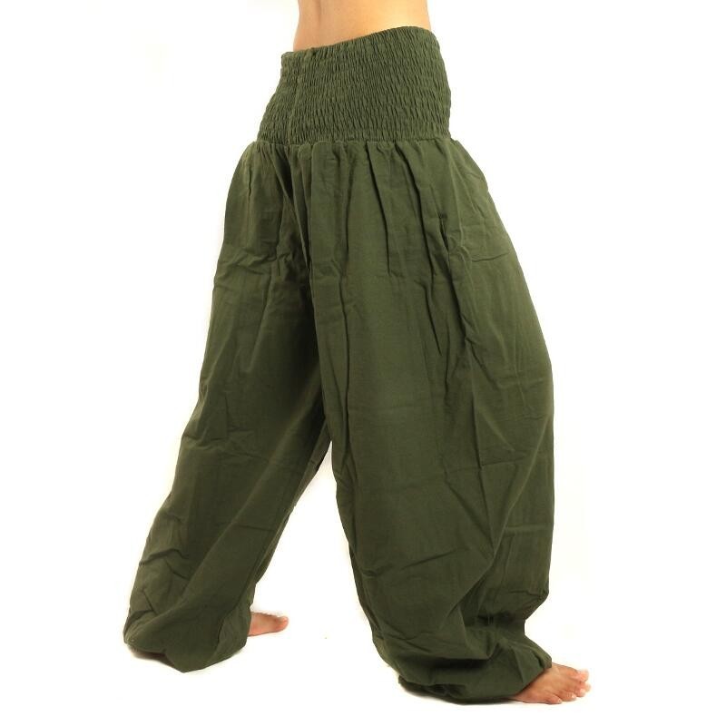 Harem pants high cut green TCM