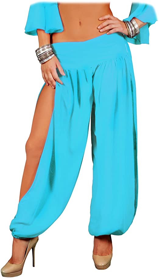 Women's Plain Harem Pants Turquoise Blue at Amazon Women's .