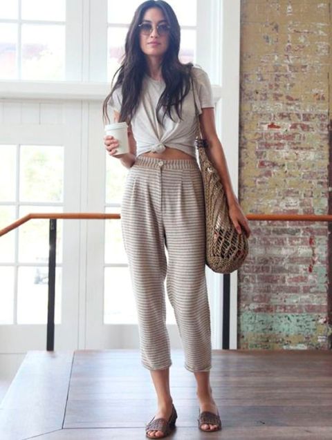 Picture Of Comfy outfit with high waist pants and shi