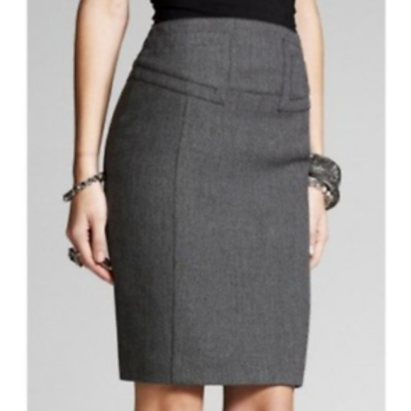 Express Skirts | Dark Gray High Waist Pencil Skirt | Poshma