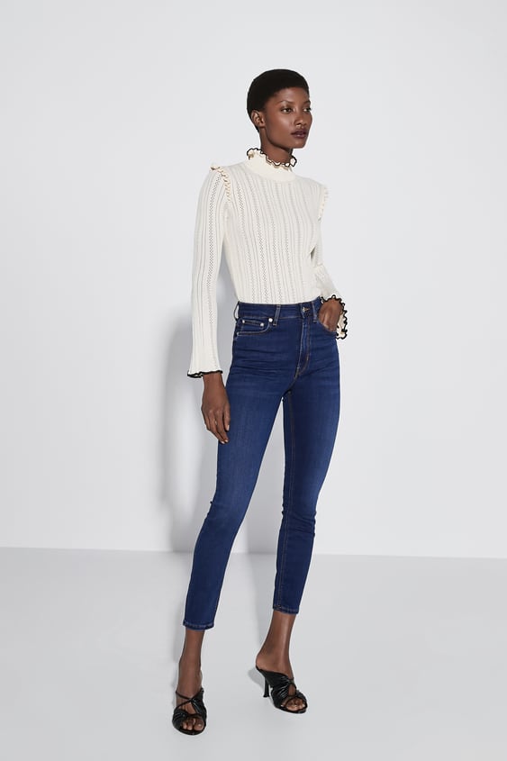 ZW PREMIUM HIGH WAIST SKINNY JEANS IN DEEP BLUE - NEW IN-WOMAN .