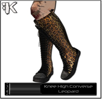 Second Life Marketplace - FK! - Knee High Chuck Boots (Leopar