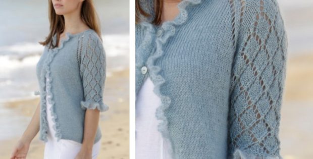 Seaside Dream Knitted Lace Cardigan [FREE Knitting Patter