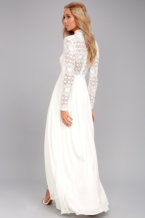 Stunning Lace Dress - White Lace Dress - Lace Maxi Dre