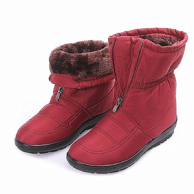 Winter Women Boots Female Waterproof Ankle Boots Down Warm Snow .