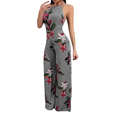 Amazon.com: Ladies Jumpsuits, HOSOME Womens Summer Stripe Printed .