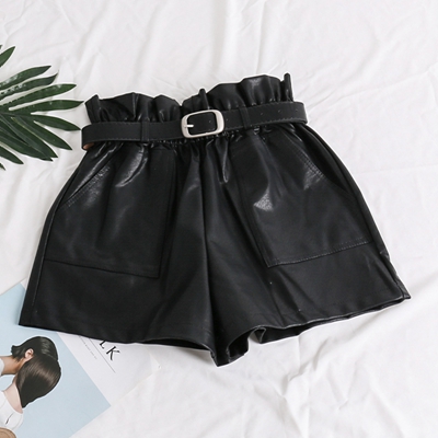 Buy Hot High Waist Elasticity PU Leather Shorts & Women Fashion .