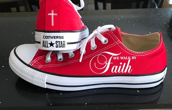 We Walk By Faith Low top Converse Shoes Custom Converse | Et