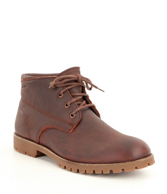 Wolverine Cort Men's Leather Waterproof Lace-Up Short Chukka Boots .