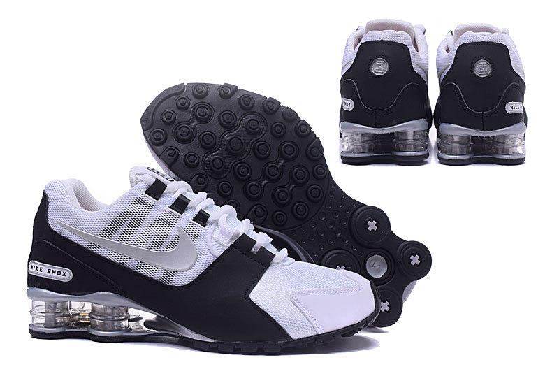 Nike Shox NZ White Black Silver Mens Running Shoes Sneakers .