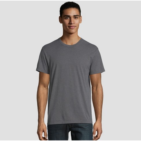 Hanes Premium Men's Short Sleeve Black Label Crew-Neck T-Shirt .