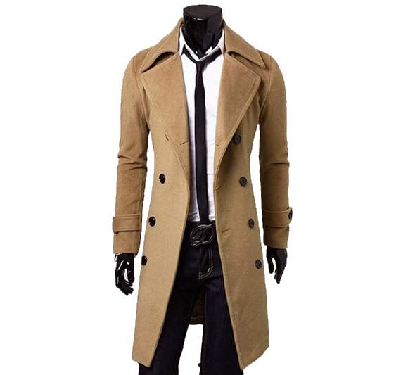 The Classic Men's lightweight Light Brown Trench Coat | HB Leather .