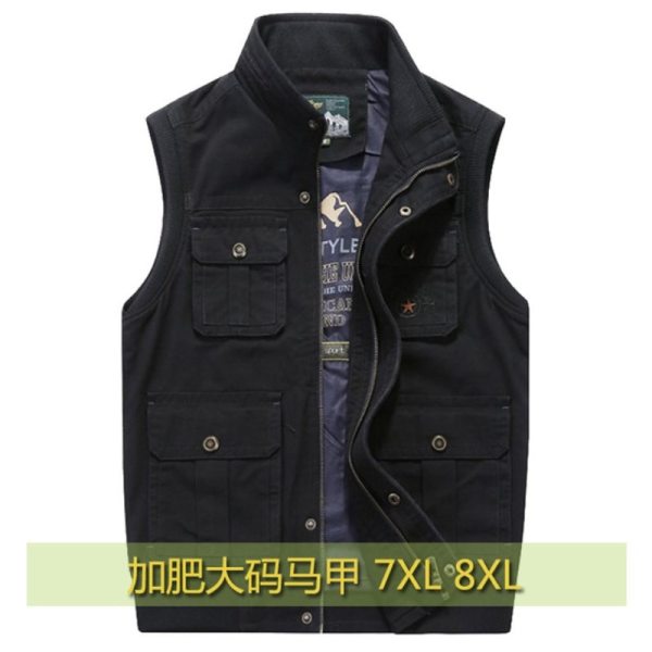 Plus Size 6XL 7XL 8XL AFS JEEP Brand Mens Vests Sleeveless Jacket .