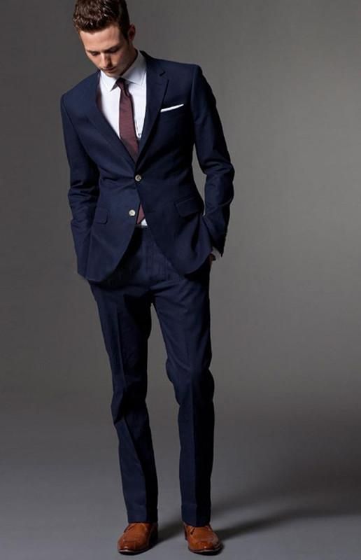 Custom Made Dark Blue Men Suit, Tailor Made Suit, Bespoke Light .