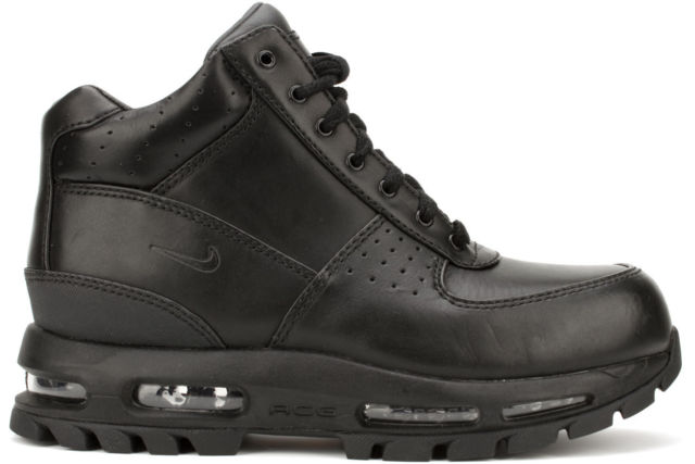 Nike Air Max Goadome 2013 599474 050 Black Leather Boots Mens SZ 8 .
