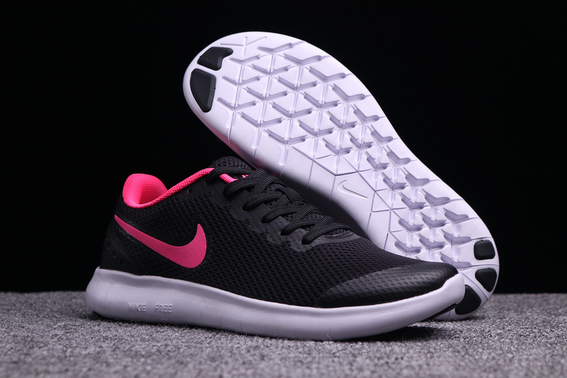 Women's Nike Free Run 6. 0 Black Hyper Pink White Girls Running .