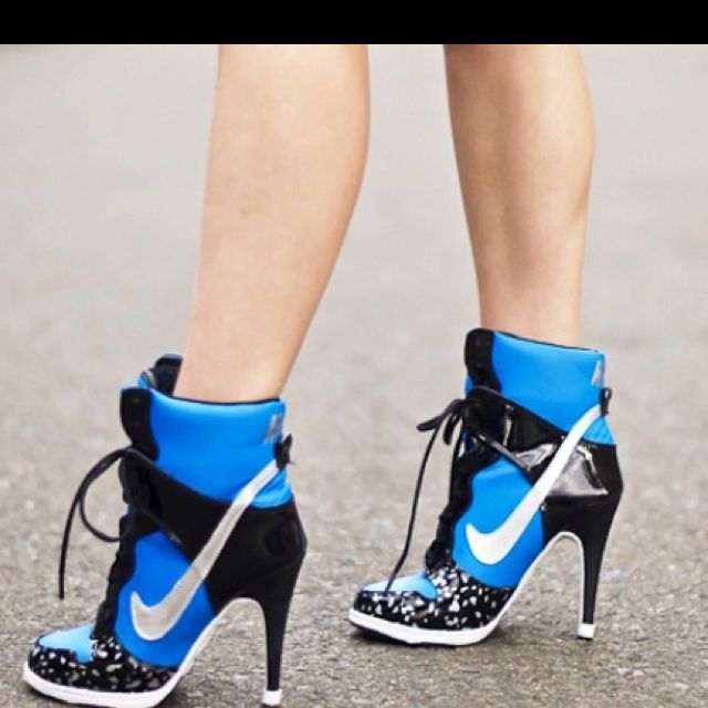 Nike heels?!? www.reverbnation.com/mrslic404 | Nike high heels .