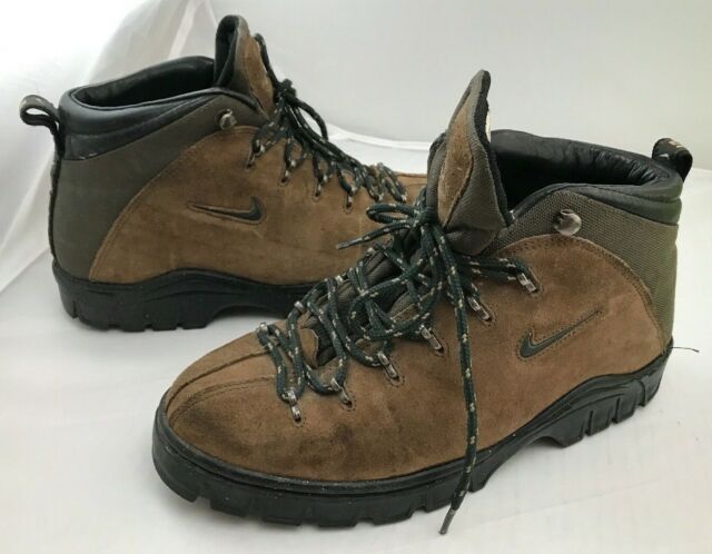 Nike ACG Trail Compound 980608 Brown Suede Leather Hiking Boots .