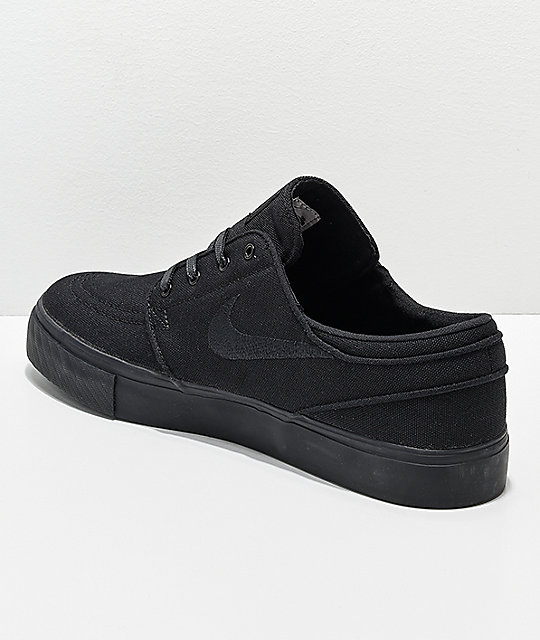 Nike SB Janoski Black Canvas Skate Shoes | Zumi