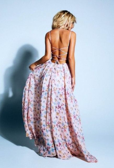Picture Of open back dresses for summer