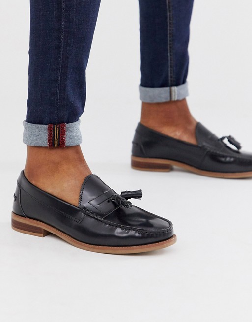 Office liho penny loafers in high shine black | AS