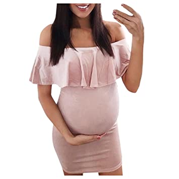 Amazon.com: Maternity Dress - InKach Pregnancy Dress Off Shoulder .