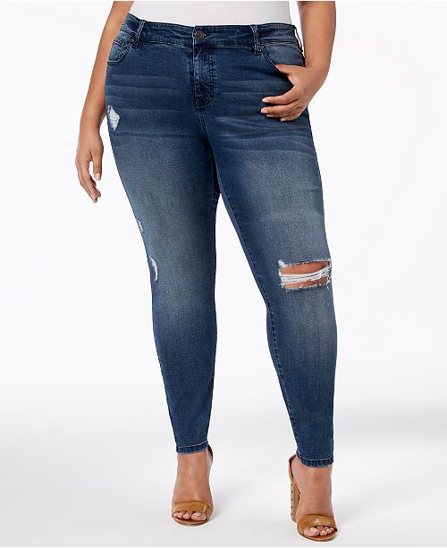 Celebrity Pink Plus Size Ripped Skinny Jeans & Reviews - Jeans .