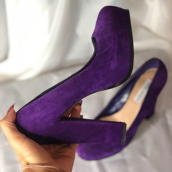 Shoes | Royal Purple Chunky Heel | Poshma