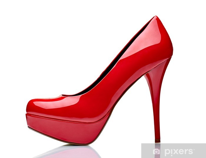red high heel shoes Wall Mural • Pixers® - We live to chan