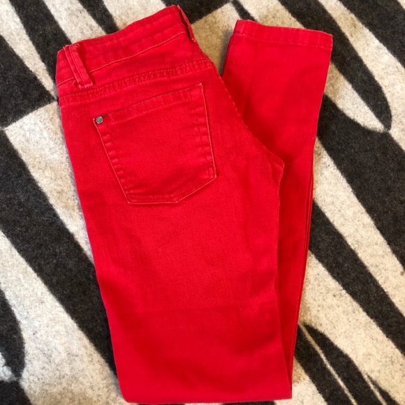 Urban Vibe Jeans | Womens Red Skinny | Poshma