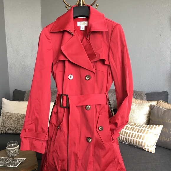Talbots Jackets & Coats | Red Trench Coat | Poshma