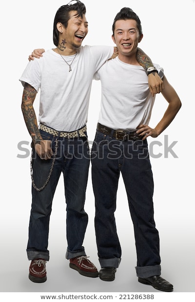 Two Asian Men Rockabilly Clothing Stock Photo (Edit Now) 2212863