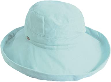 Scala Women's Medium Brim Cotton Hat, Aqua, One Size at Amazon .