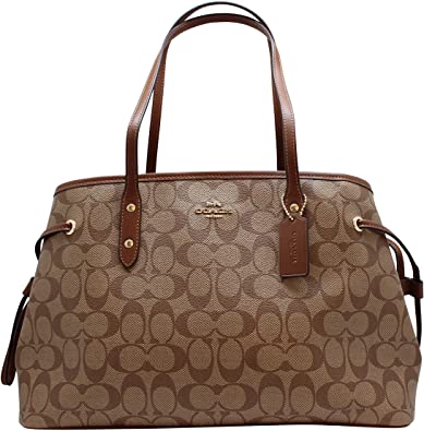 Amazon.com: Coach Women's Hand shoulder bag F57842 Khaki /Brown: Sho
