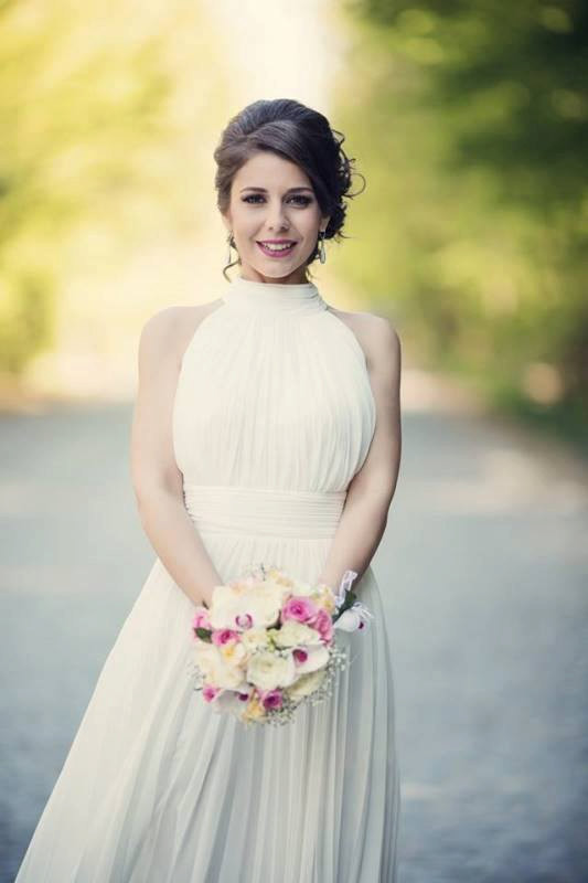Simple Wedding Dress, Classy Bridal Gown, Casual Wedding Dress .