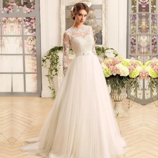 China Simple Lace Wedding Dress A-Line Beach Garden Tulle Bridal .