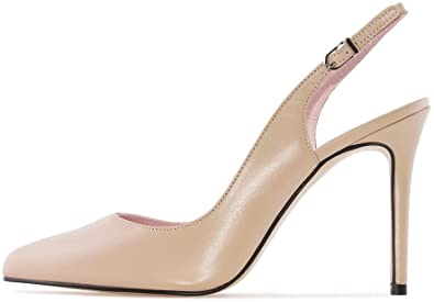 Amazon.com | Sammitop Women's Slingback Pumps High Heel Pointed .