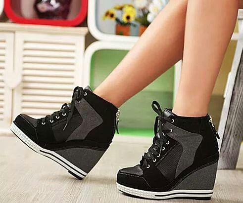 Sneaker heels? | Platform high heel shoes, High heel sneakers .