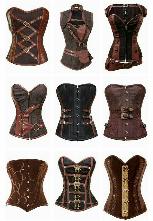 Steampunk corsets to place over your Victorian style dress .
