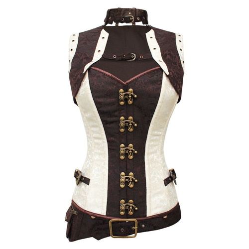 Bertram Steampunk Corset with Jacket and Pouch - Clockwo