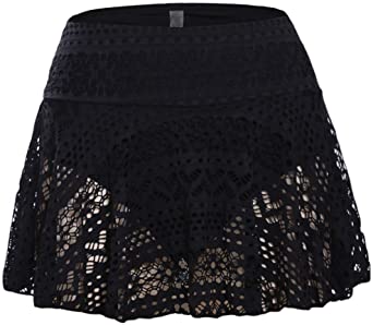 Amazon.com: JomeDesign Swim Skirts for Women Lace Crochet Skirted .