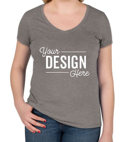 Design Custom Printed District Made Ladies Perfect Tri-Blend V .