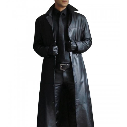 Full Length Leather Trench Coat | Buy Men's Trench Co