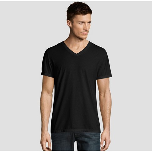 Hanes Premium Men's Short Sleeve Black Label V-Neck T-Shirt : Targ