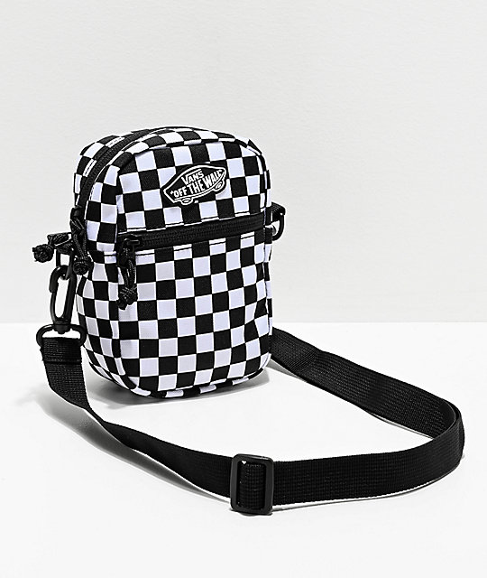 Vans Street Ready Black and White Checkerboard Shoulder Bag | Zumi